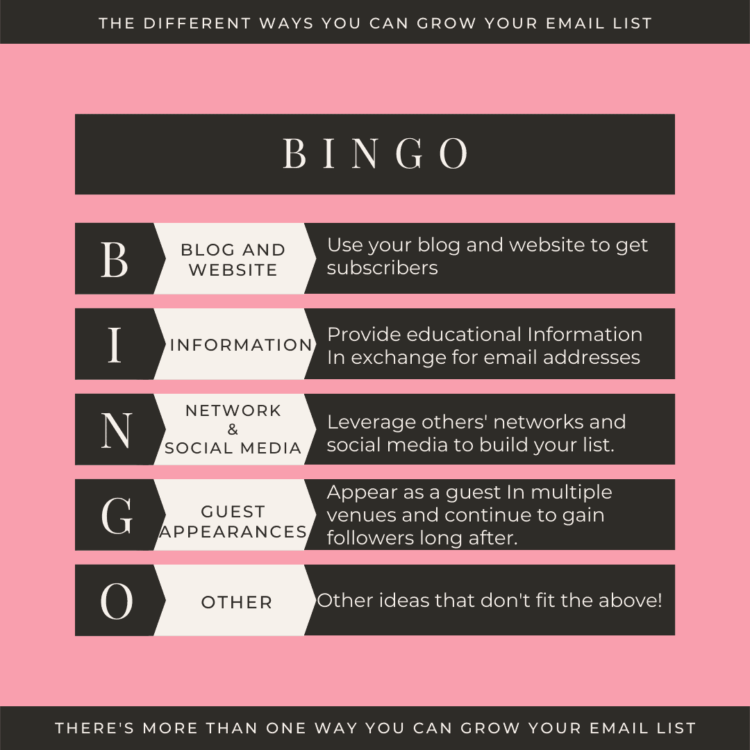 B I N G O BINGO infographic